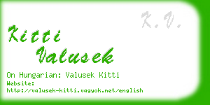 kitti valusek business card